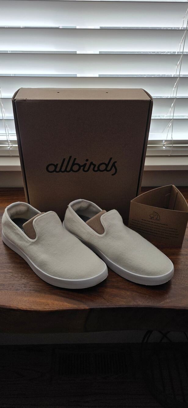 Men's Allbirds Wool Loungers Natural White Size 8 NIB